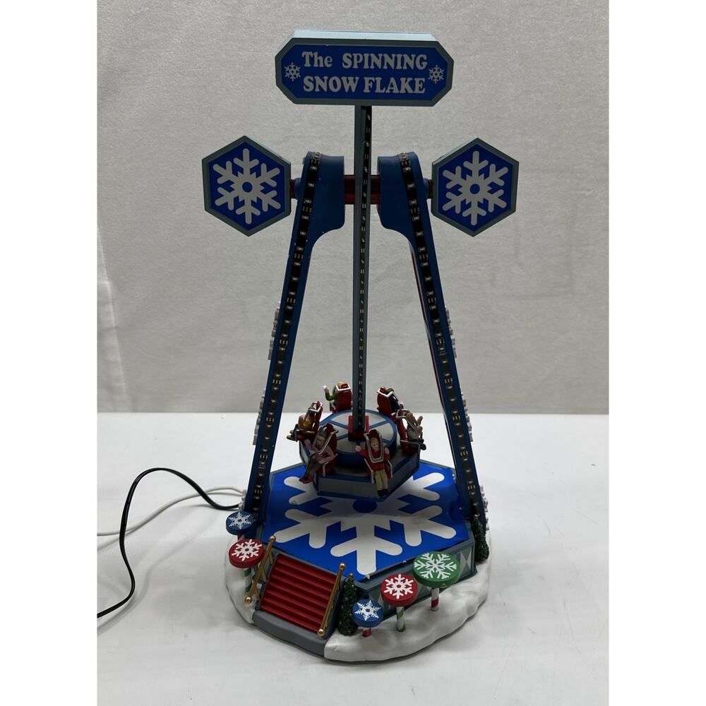 Lemax The Spinning Snowflake 04737 Christmas Holiday Carnival Village No Sound - Picture 3 of 9